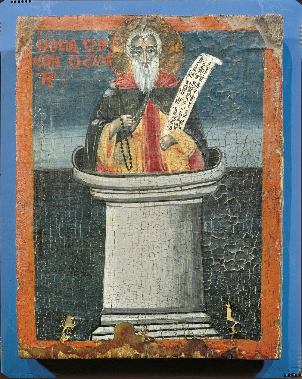 Muotokuva Saint Simeonista, Kreikasta tekijältä Greek School