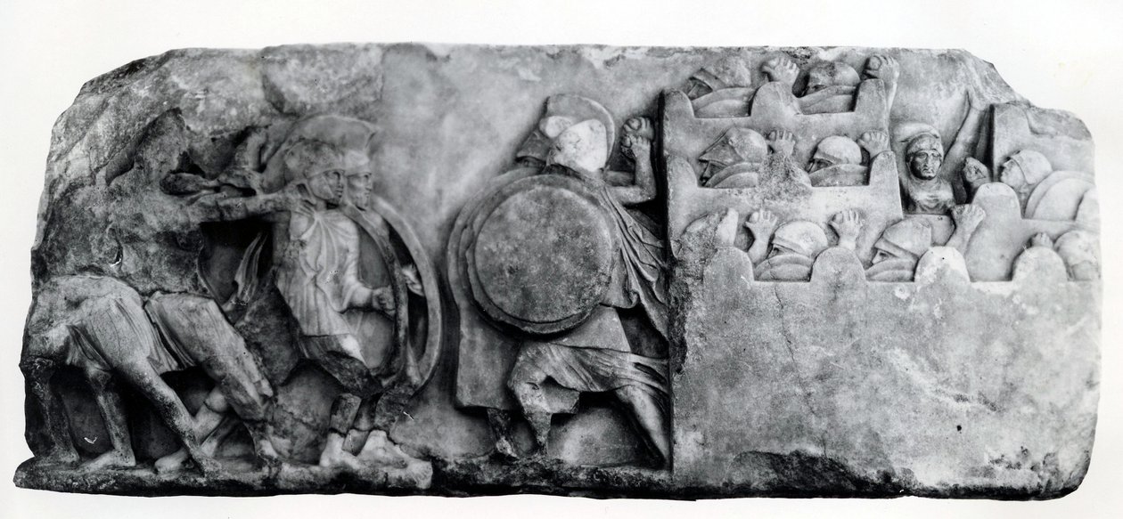 Osio Nereidin friisistä -monumentti Xanthusissa, noin 400-luvulla eKr. (relief) tekijältä Greek School