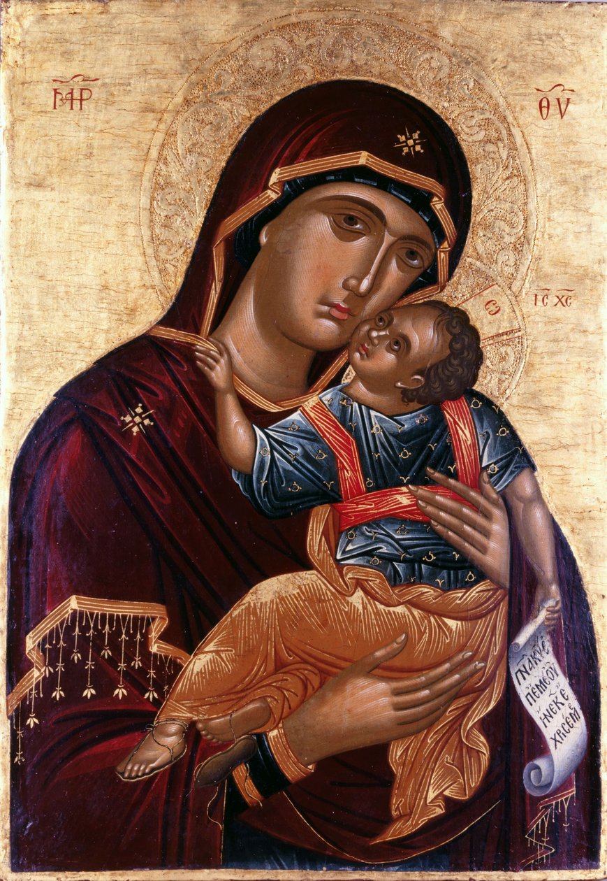 Herran Neitsyt Neitsyt Eleusa tekijältä Greek icon