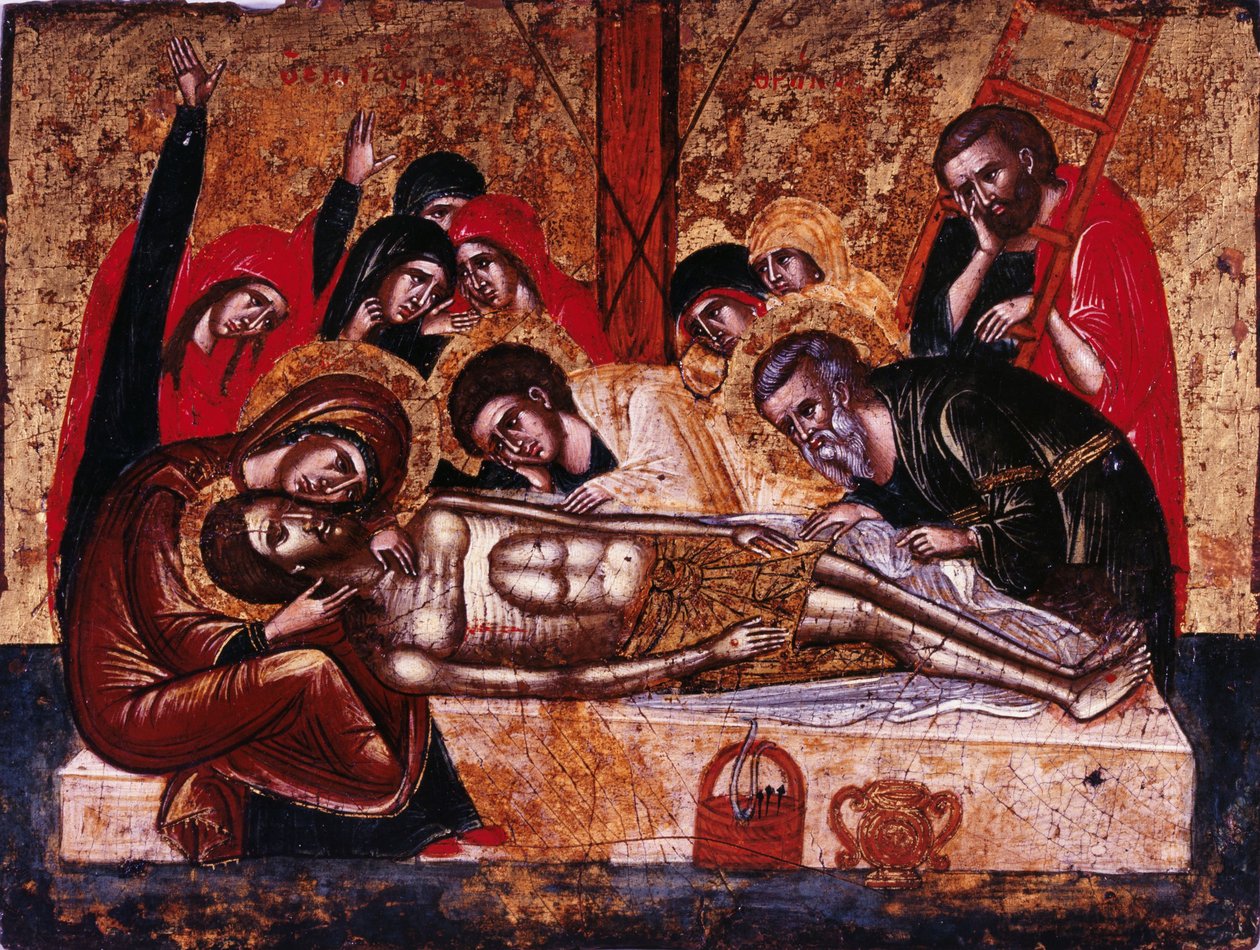 Laskeutuminen ristiltä tekijältä Greek icon