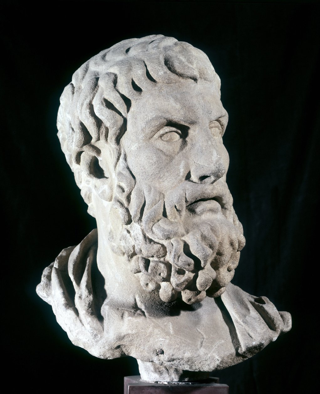 Muotokuva Epikurista (341 eKr. - 270 eKr.), kreikkalainen filosofi, epikurismin perustaja. Baracco-museo, Rooma. tekijältä Greek or Roman
