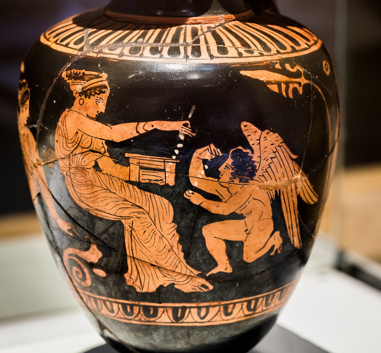 Attikalainen punafiguurinen oenochoe (terrakotta) tekijältä Greek School