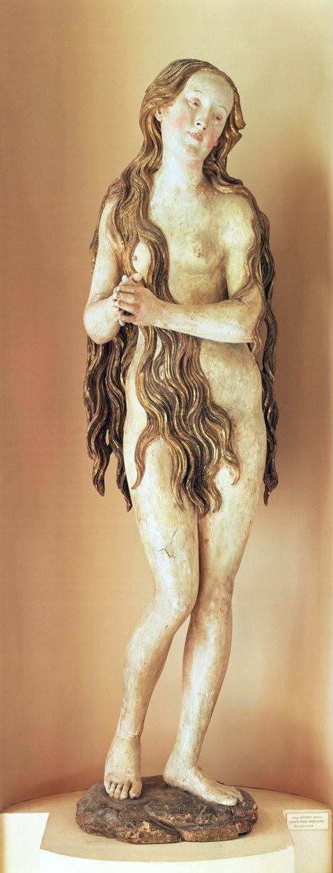 Maria Magdaleena tai "La Belle Allemande", 1500-luvun alku (kullattu puu) tekijältä Gregor Erhart