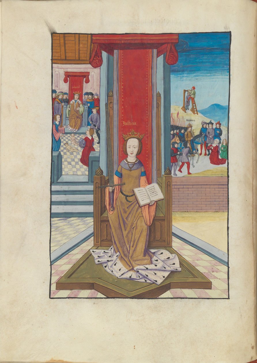 Oikeudenmukaisuus Oikeudenmukaisuus Margaret Philosophicasta, 1500-luku. tekijältä Gregor, Reisch
