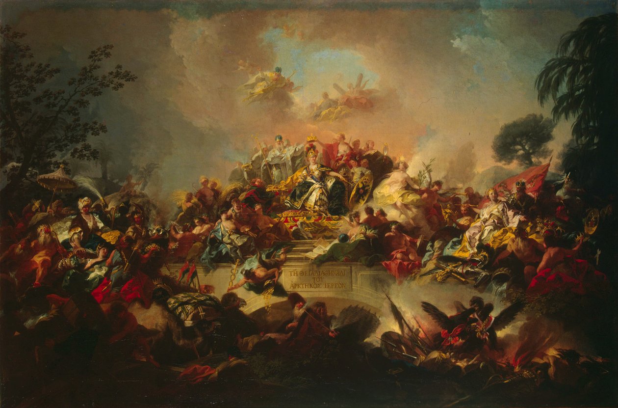 Katariina II:n hallituskauden apoteoosi, 1767. tekijältä Gregorio Guglielmi