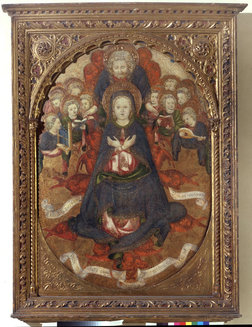 Neitsyt taivaaseenastuminen, n. 1450 (tempera aluksella) tekijältä Gregorio Zavattari
