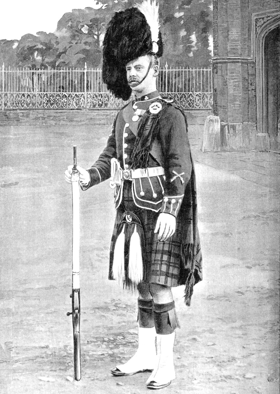 Värikersantti, The Queens Own Cameron Highlanders, c1880 tekijältä Gregory and Co