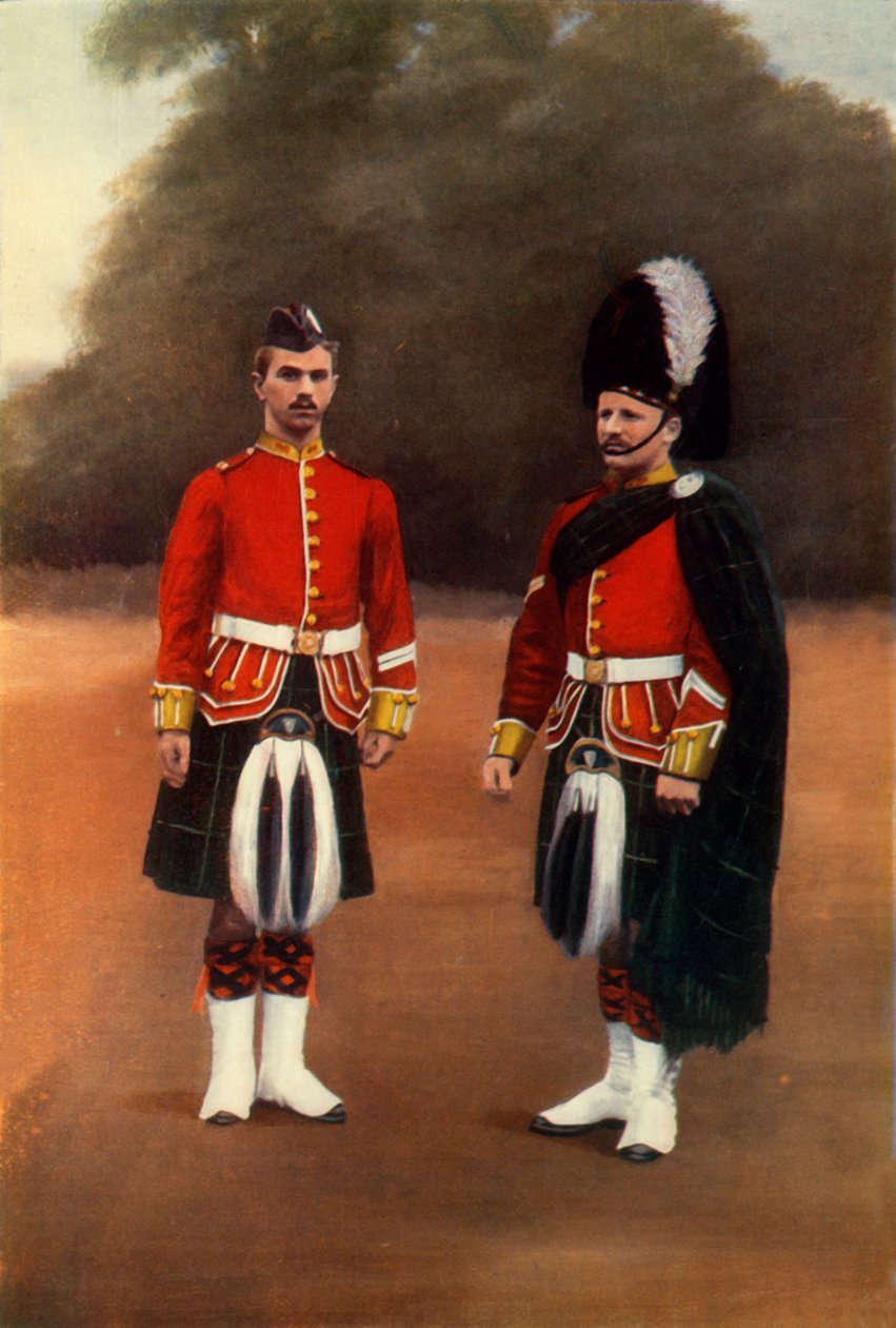 "Gordon Highlandersin sotilas ja korpraali", 1900. tekijältä Gregory and Co