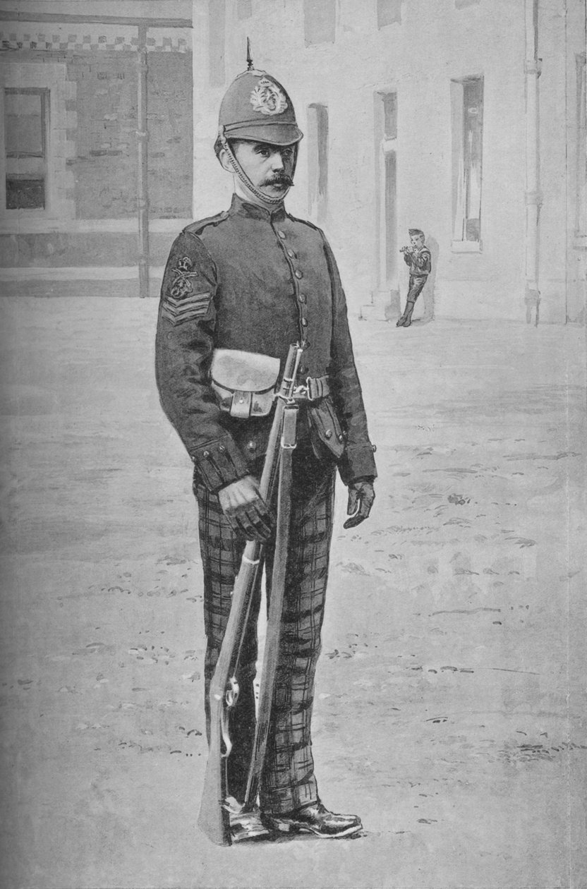 Kersantti, The Cameronians Scottish Rifles, c1880 tekijältä Gregory and Co