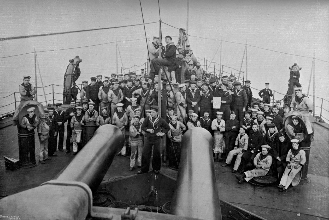 Osa ensimmäisen luokan taistelulaivan HMS Sans Pareil, 1896 yhtiöstä tekijältä Gregory and Co