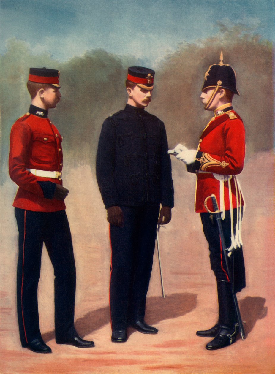 "The Royal Lancasters: Luutnantti, kapteeni, adjutantti", 1900. tekijältä Gregory and Co