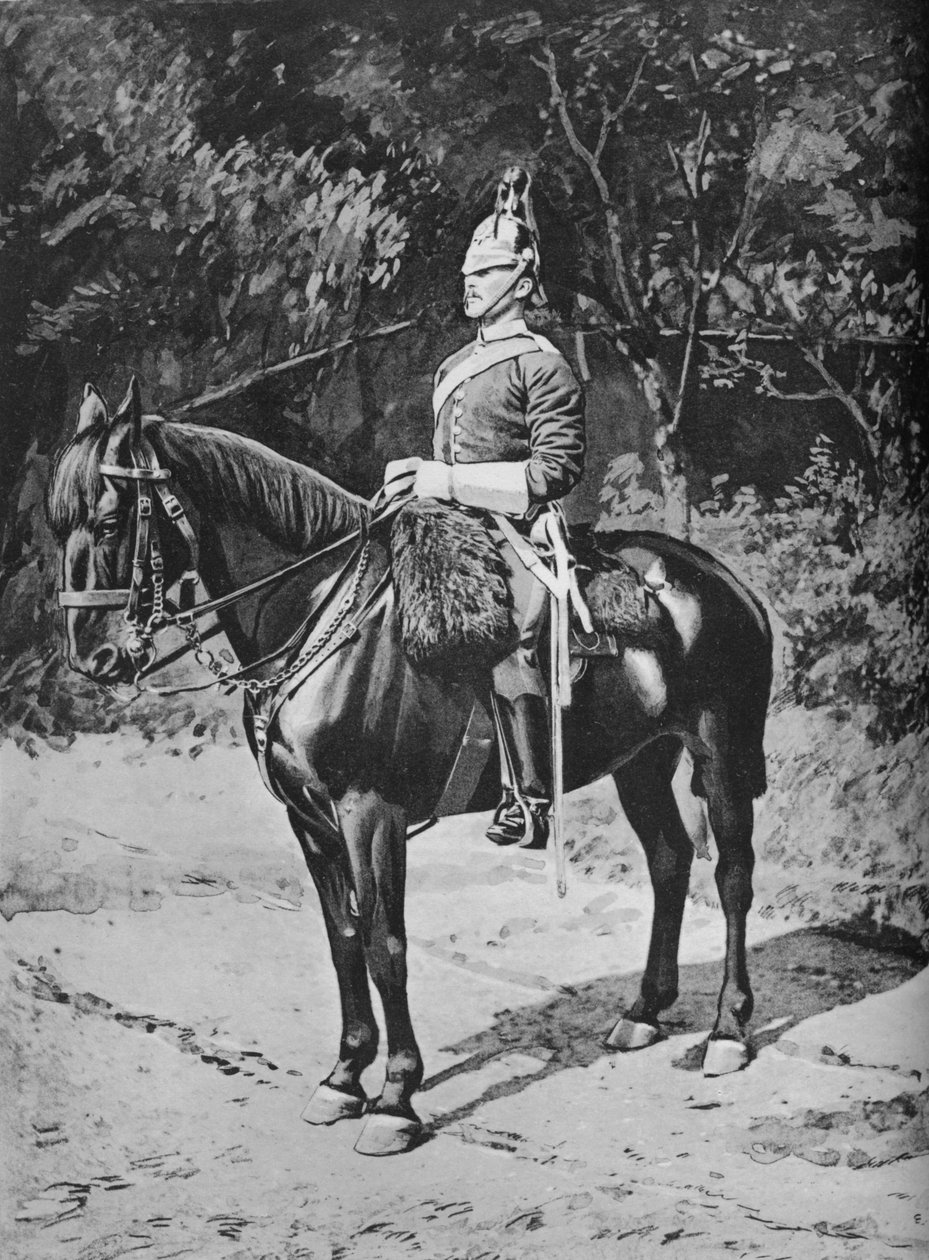 Joukkojen kersantti-majuri, 3., Walesin prinssi dragoonivartijat, c1880 tekijältä Gregory and Co