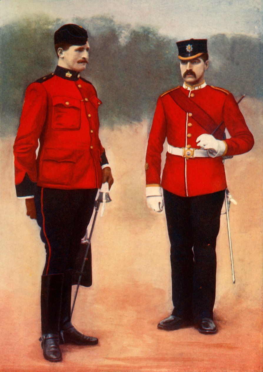 "West Surreyn adjutantti ja East Surreyn kersantti-majuri", 1901. tekijältä Gregory and Co