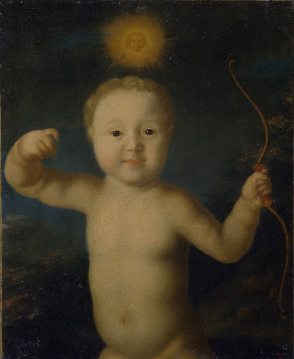 Muotokuva Venäjän Tsarevitš Peter Petrovitshista 1715-1719 Cupidona, 1772 tekijältä Grigori Dmitrievich Molchanov