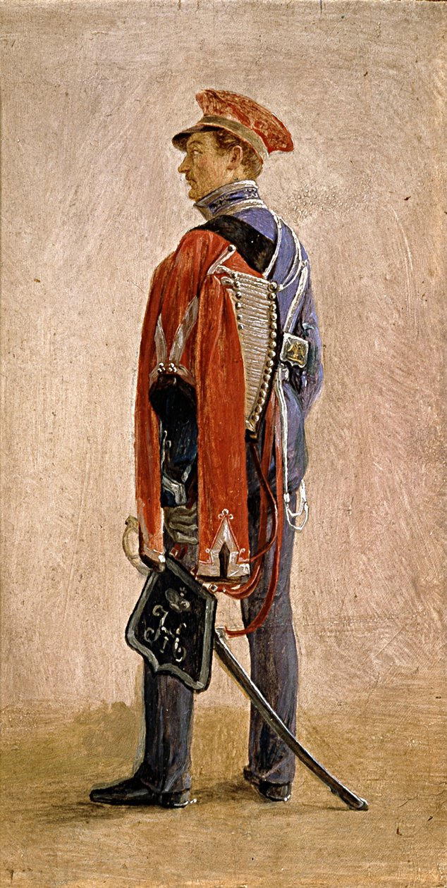 Muotokuva P.M. Kunitsky, husaarirykmentin husaari William, Nassaun ruhtinas, 1832 tekijältä Grigori Grigorevich Chernetsov