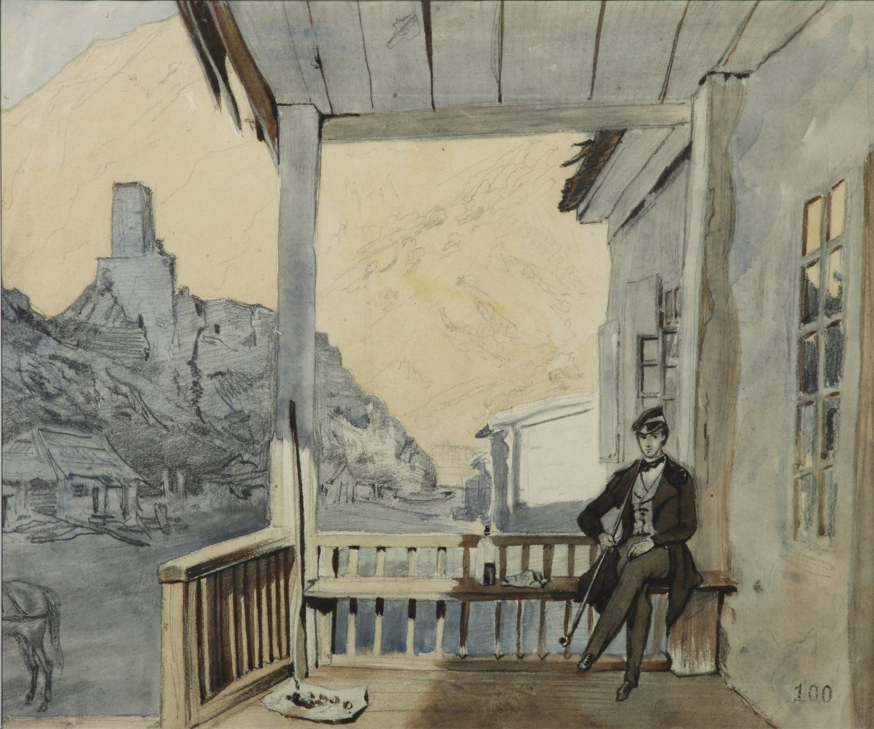 Kreivi Sergei Vasilyevich Dolgorukov 1820-1853 Larsin asemalla, 1840 tekijältä Grigori Grigorevich Gagarin
