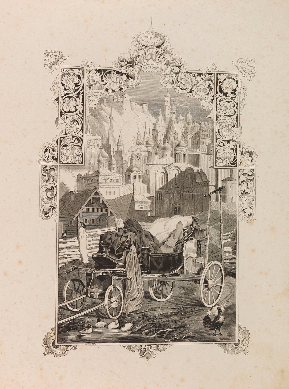 Etukappale Vladimir Sollogubin novelleen Tarantas Tarantass, 1845. tekijältä Grigori Grigorevich Gagarin