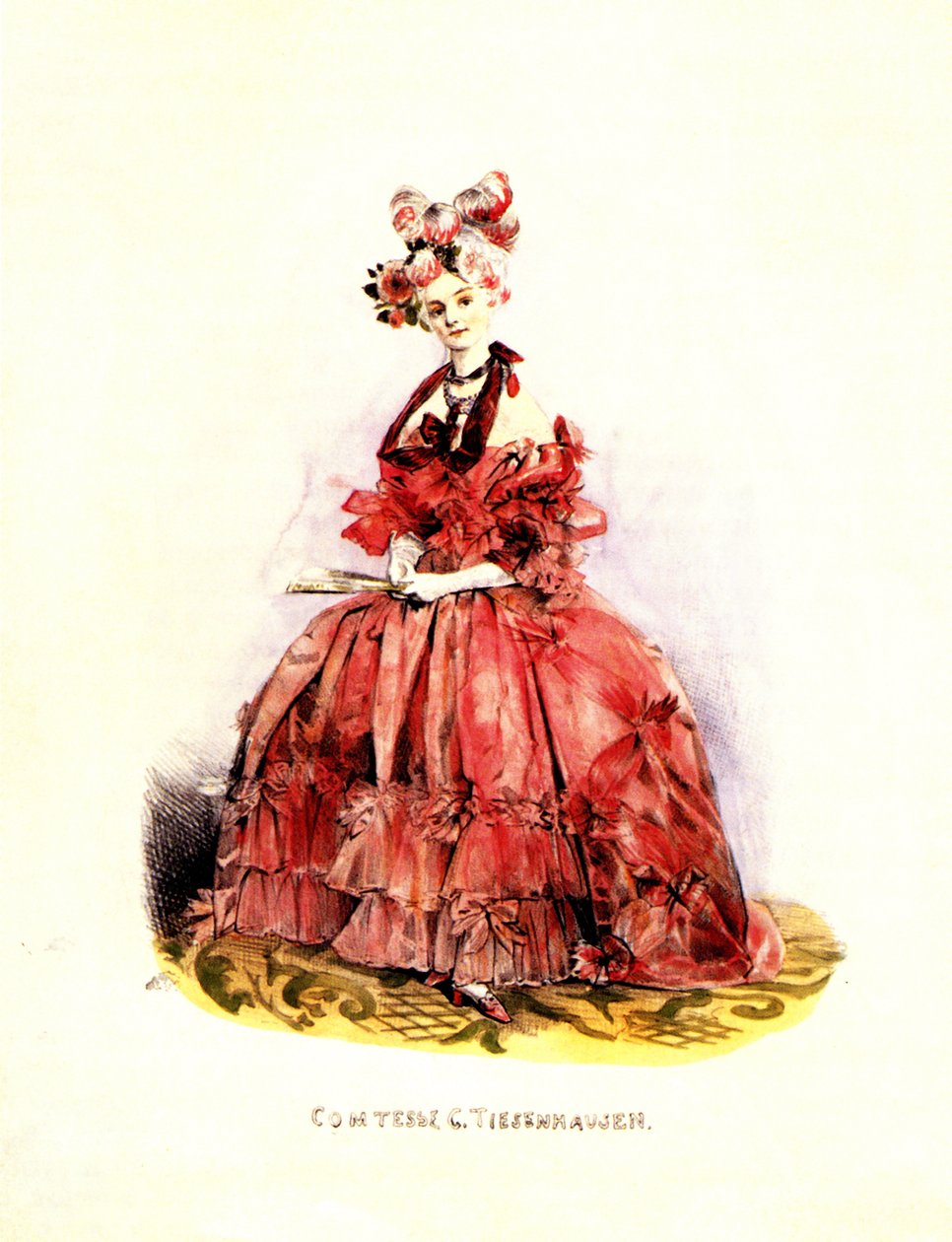 Kreivitär Catherine von Tiesenhausenin muotokuva 1803-1888, 1830-luku tekijältä Grigori Grigorevich Gagarin