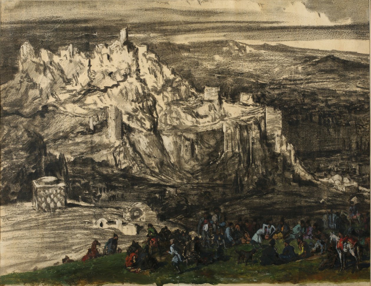 Näkymä Tiflisiin, 1840-luku tekijältä Grigori Grigorevich Gagarin