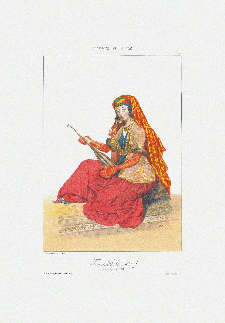 Shamakhyn nainen: Kaukasuksen kohtaukset, maisemat, tavat ja puvut, 1840 tekijältä Grigori Grigorevich Gagarin
