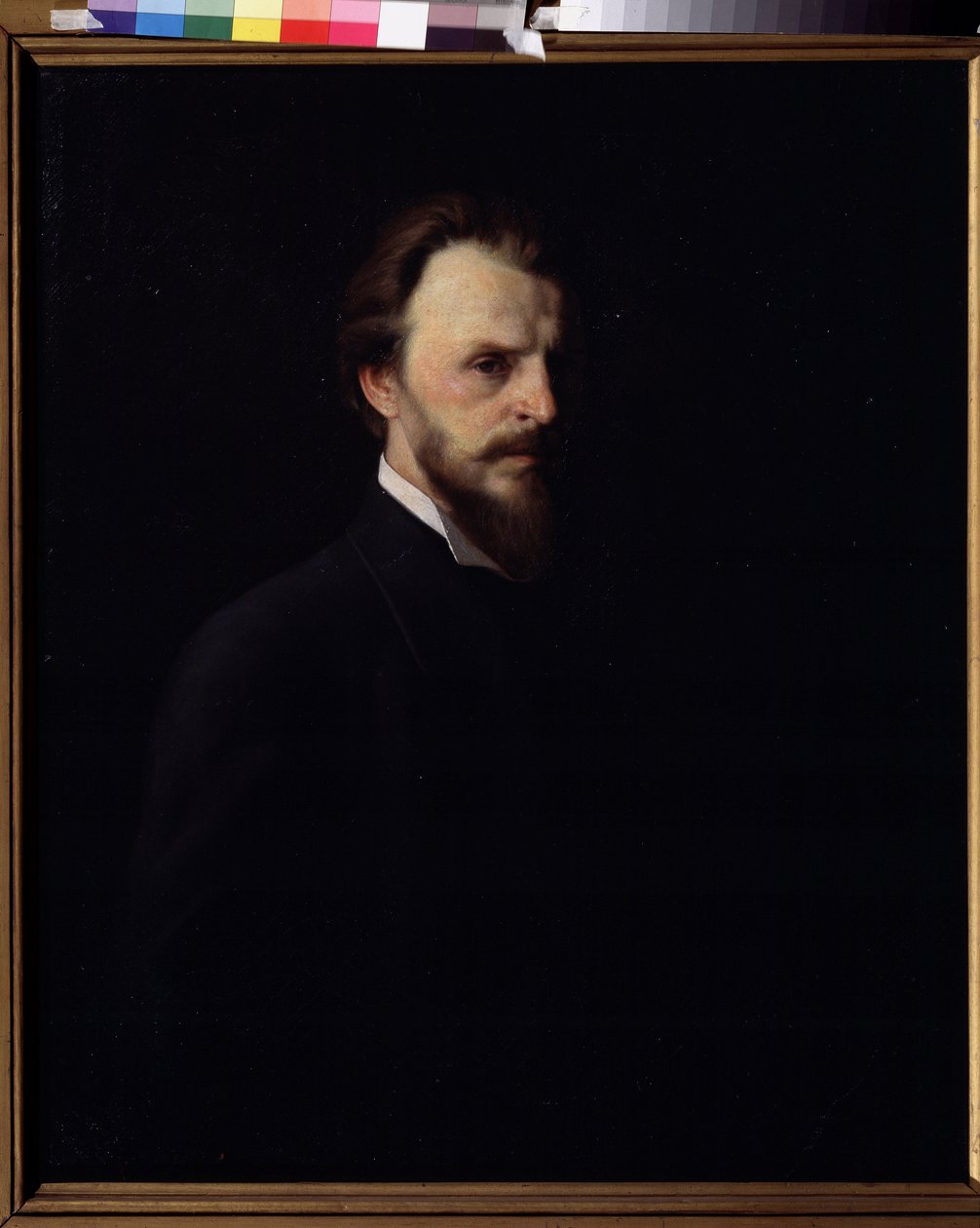 Automuotokuva (omakuva). Painture de Grigori (Grigory, Grigory) Grigorievich Myasoedov (Myasoedov, Myasoedov) (1834-1911), huile sur toile tekijältä Grigori Grigoryevich Myasoedov