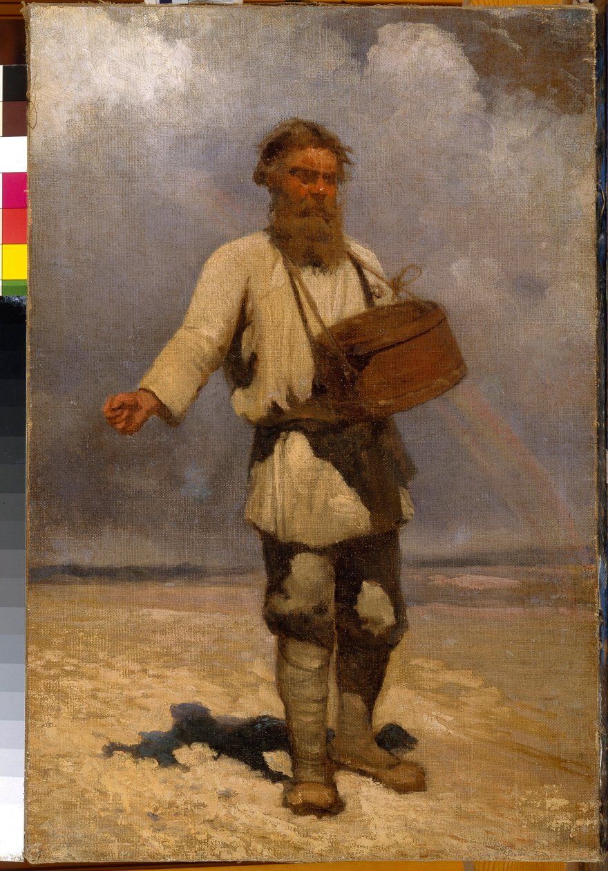 Se seitsemän. Painture de Grigori (Grigory, Grigory) Grigorievich Myasoedov (Myasoedov, Myasoedov) (1834-1911), huile sur toile tekijältä Grigori Grigoryevich Myasoedov
