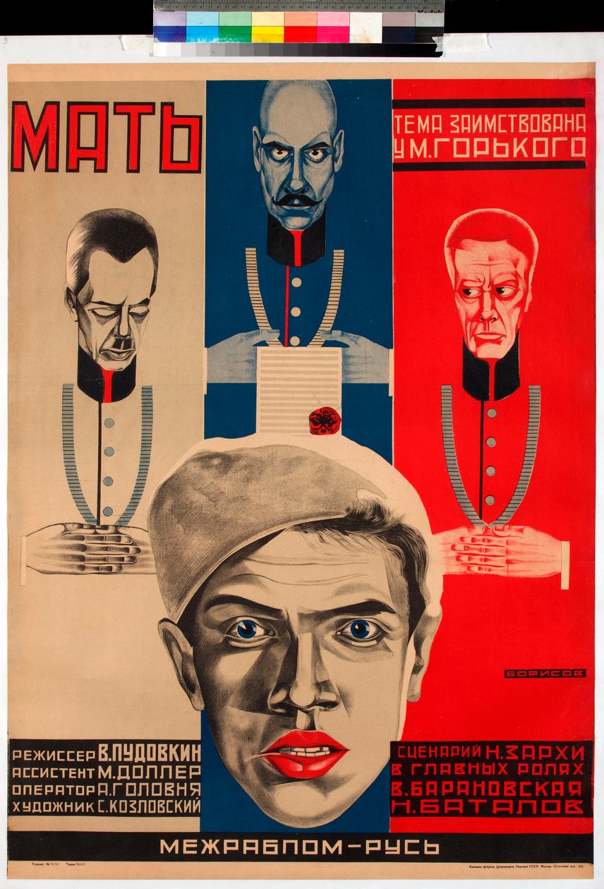 Vsevolod Pudovkinin elokuvajuliste ""Äiti" Maxim Gorkin romaanista tekijältä Grigori Ilyich Borisov
