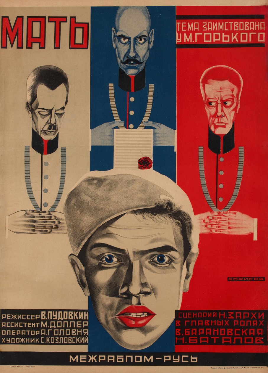 Elokuvajuliste Äiti M. Gorkin jälkeen, 1926 tekijältä Grigori Ilyich Borisov