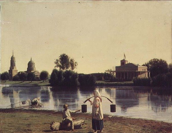 Näkymä Moldino-järvelle "saarilla" tekijältä Grigori Vasilievich Soroka