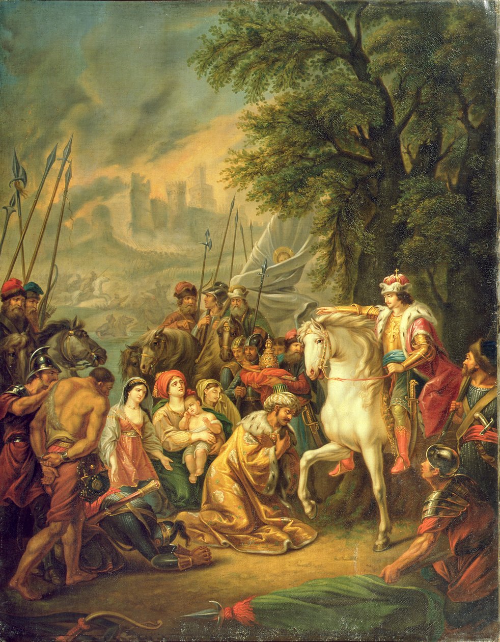 Tsaari Ivan IV (1530-84) valloitti Kazanin vuonna 1552 tekijältä Grigoriy Ivanovich Ugryumov