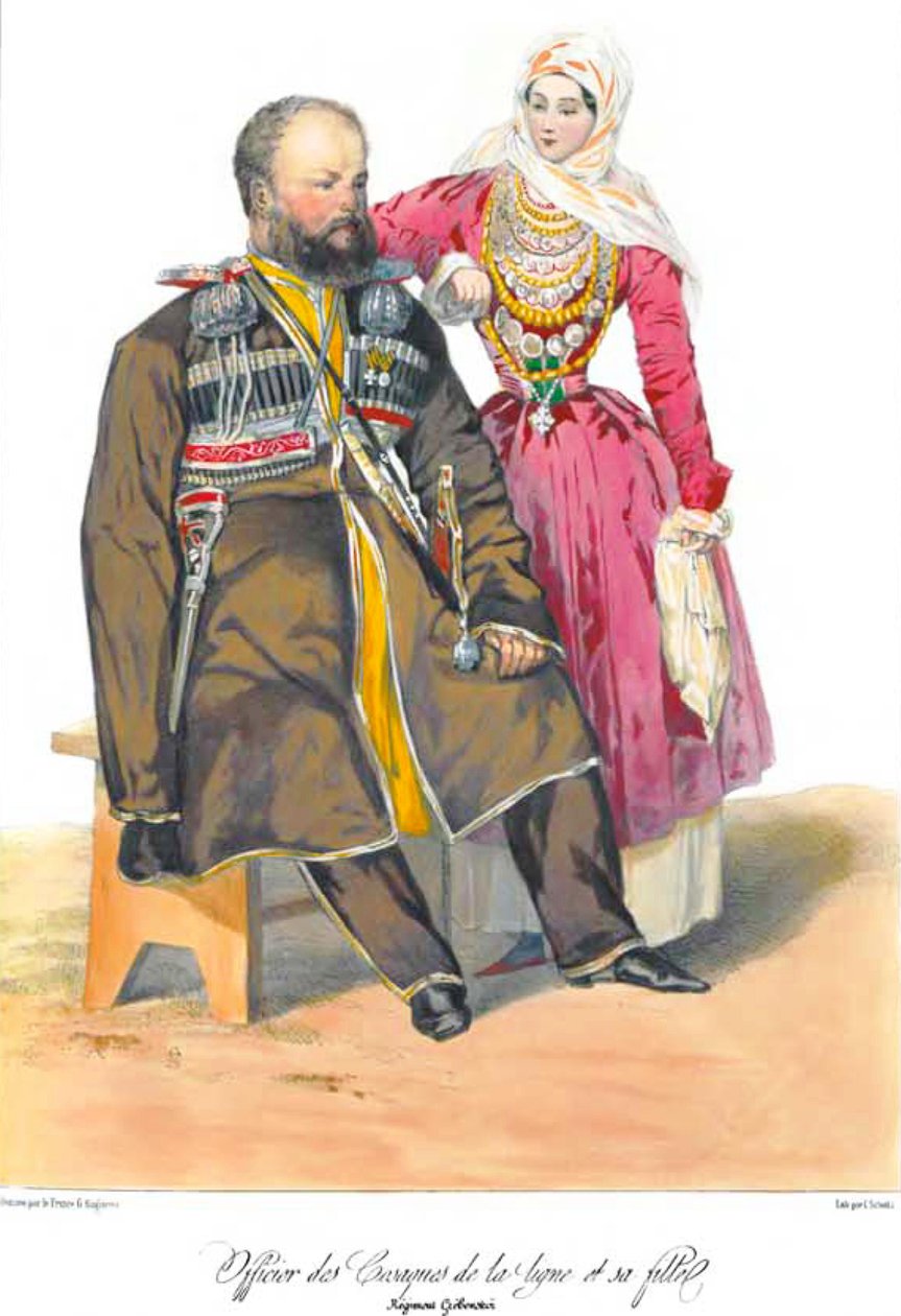 Sceneet, maksut, moeurs ja puvut du Caucase dessinés d´aprés nature par le prince G.Gagarine tekijältä Grigory Gagarin