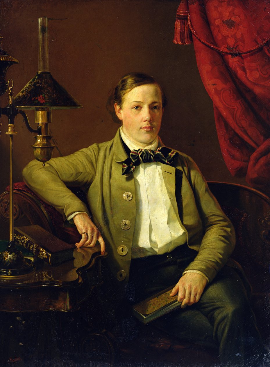 Apollon Maykovin muotokuva, 1840 tekijältä Grigory Mikhailov