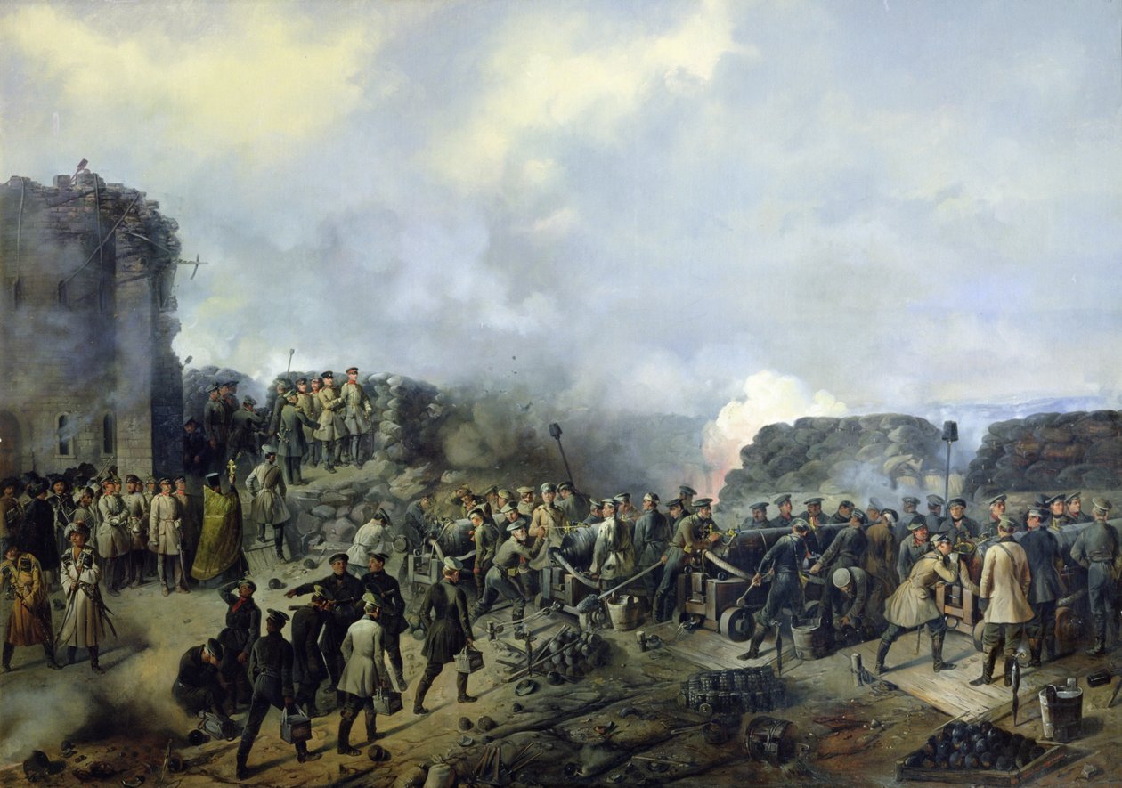 Ranskan ja Venäjän välinen taistelu Malakhov Kurganissa 1855, 1856 tekijältä Grigory Shukayev