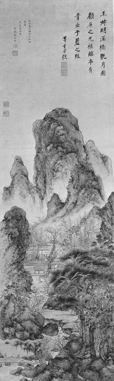 Nauti Kuusta: Maisema Wang Mengin tapaan, vuodelta 1628. tekijältä Gu Yide