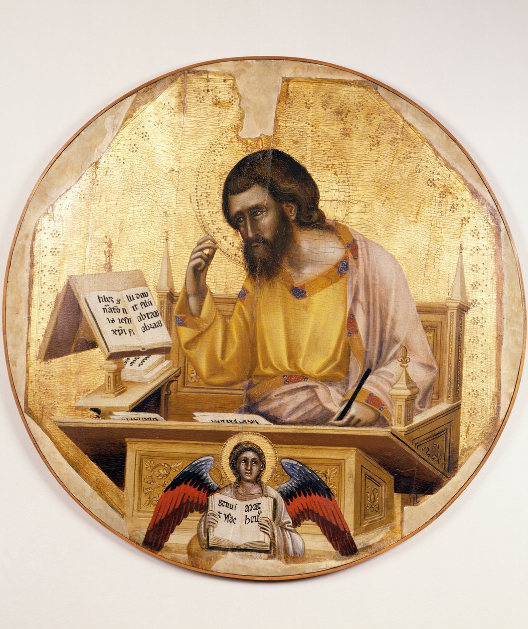 Pyhä Matteus, kirjoittanut Guariento di Arpo (toiminut 1338 - kuollut 1367 tai 1370), maalaus puulle. tekijältä Guariento di Arpo