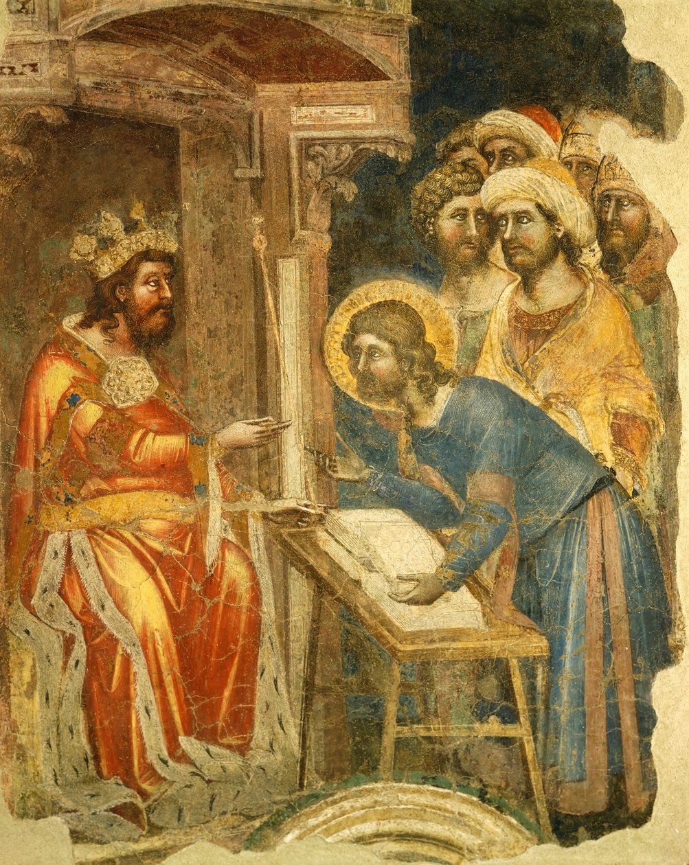 Tarinoita Josephista ja hänen veljistään, kirjoittanut Ridolfo Guariento tai Guariento of Arpo (toiminut 1338-1370), fresko, Galilean tiede-, kirjallisuus- ja taideakatemia, entinen Patavina, Padova, Italia tekijältä Guariento di Arpo