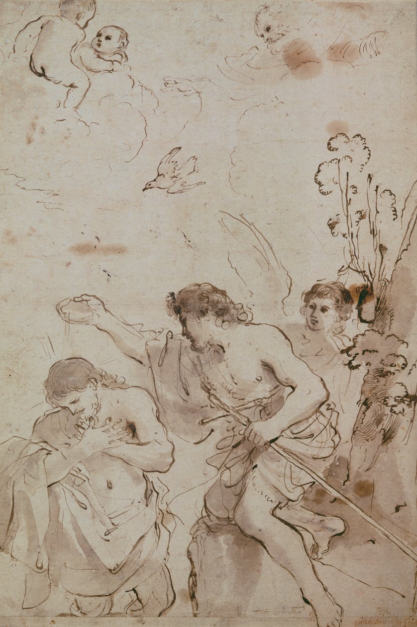 Kristuksen kaste tekijältä Giovanni Francesco Barbieri