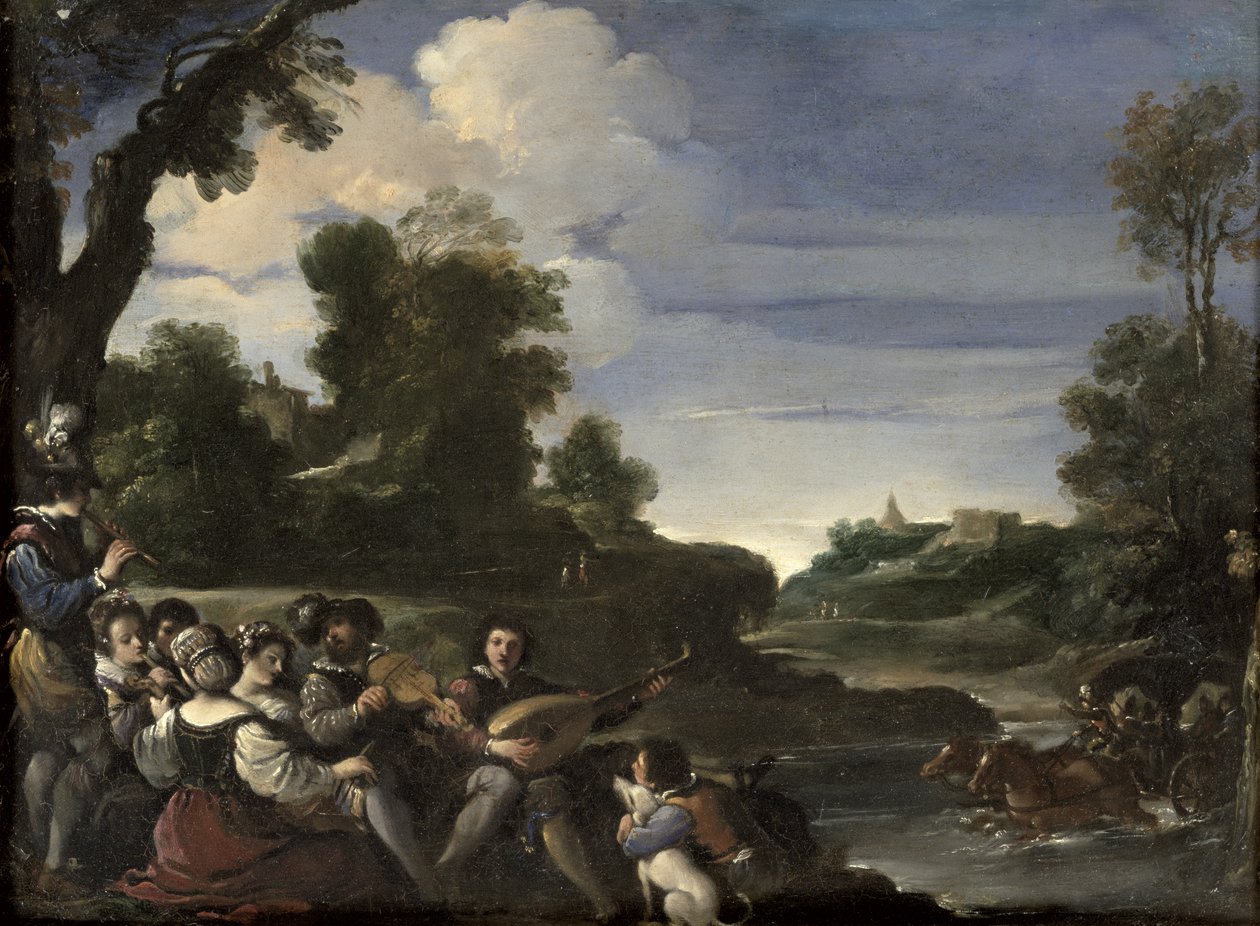 Konsertti Champetre, 1617 tekijältä Giovanni Francesco Barbieri