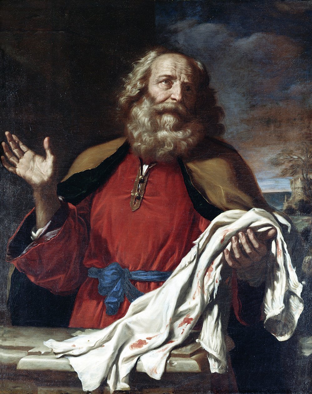 Jaakob vastaanottamassa Joosefin takin tekijältä Giovanni Francesco Barbieri