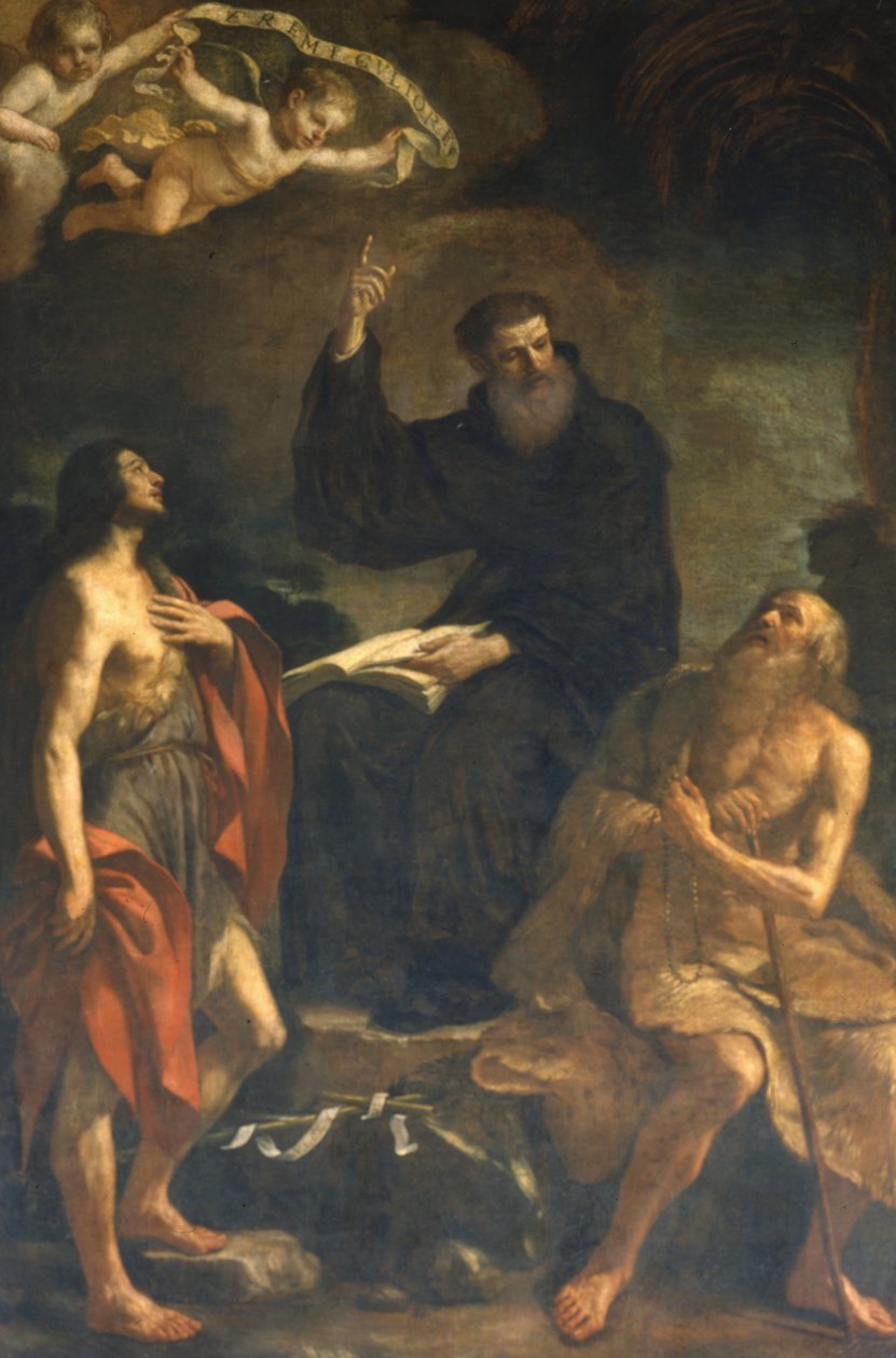 St. Augustine, St. John ja St. Hieronymus tekijältä Giovanni Francesco Barbieri