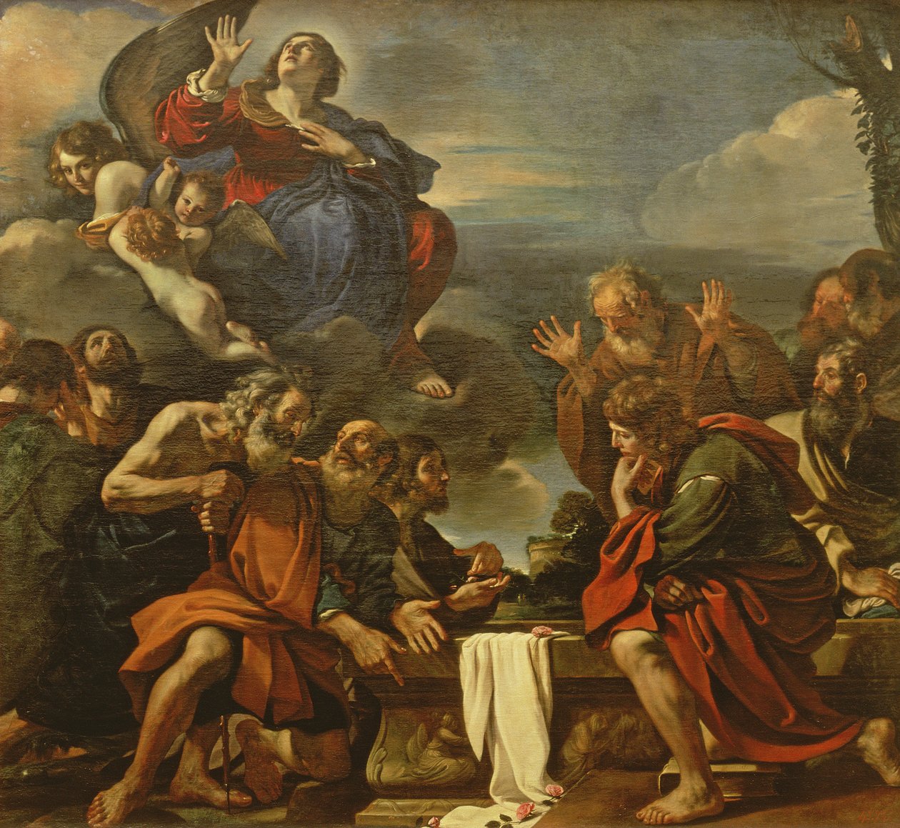 Neitsyt taivaaseenastuminen, 1623 tekijältä Giovanni Francesco Barbieri