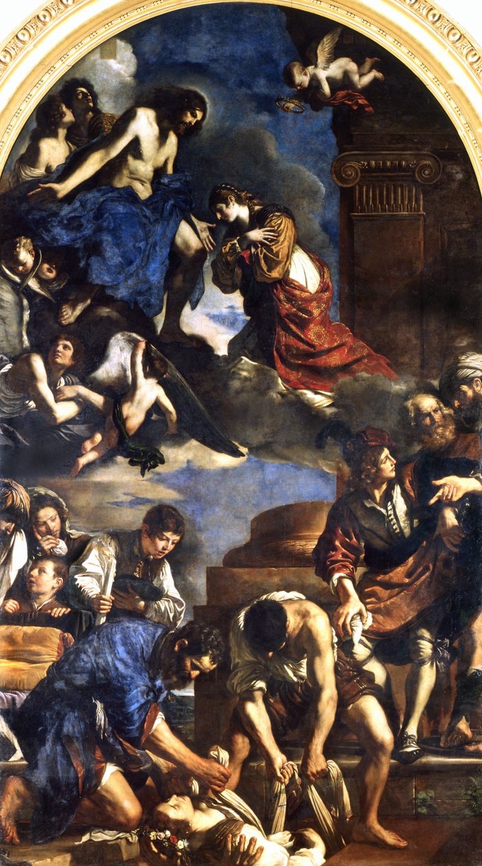 Pyhän Petronillan kuolema, 1621-22 tekijältä Giovanni Francesco Barbieri