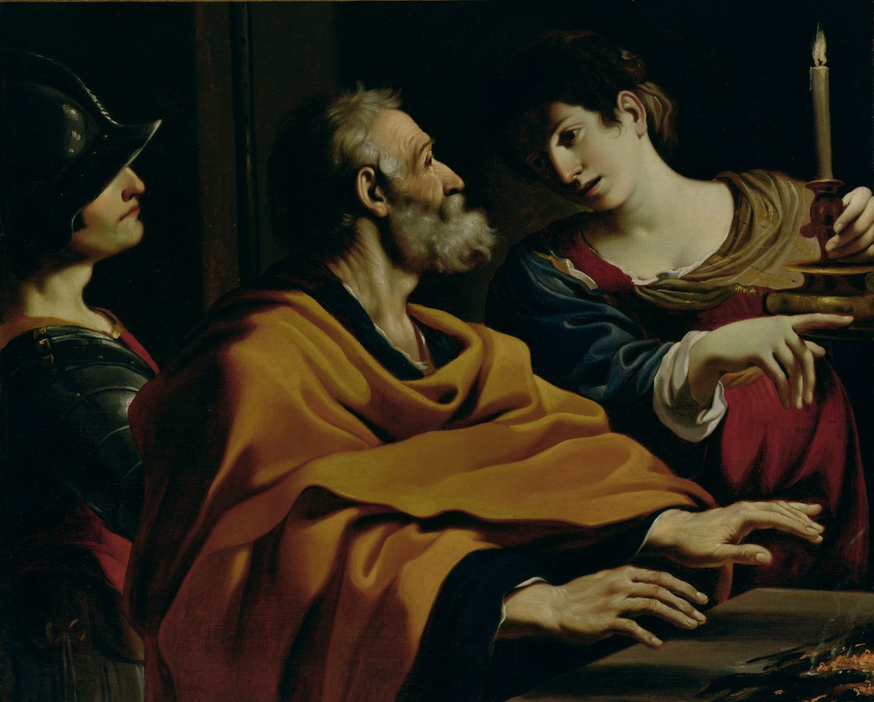 Pyhän Pietarin kieltäminen tekijältä Giovanni Francesco Barbieri