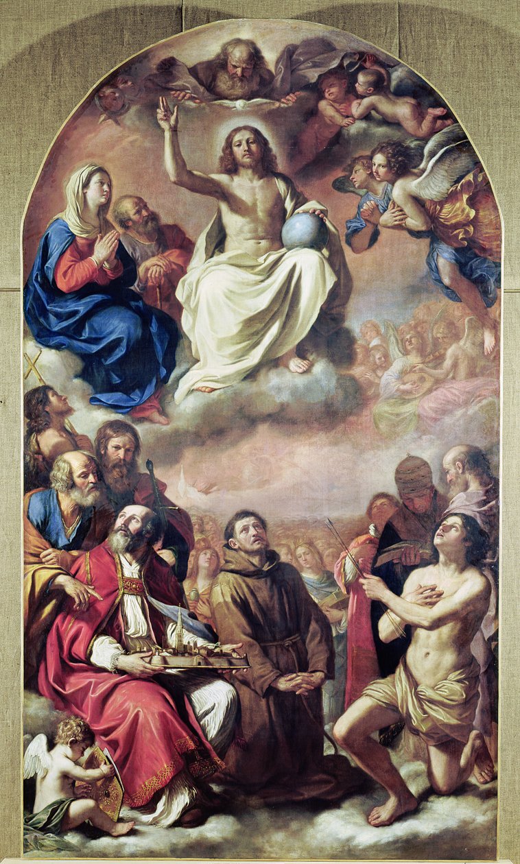 Pyhien kunnia, 1645-47 tekijältä Giovanni Francesco Barbieri