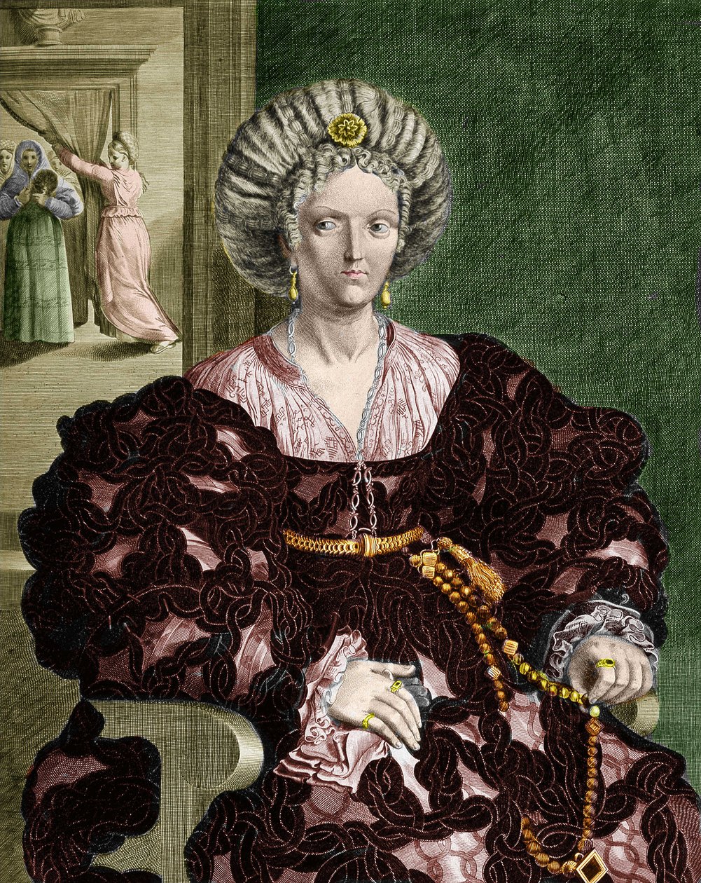 Lucrece Borgia, Italia, muotokuva tekijältä Guercino (1591 1666) (after)