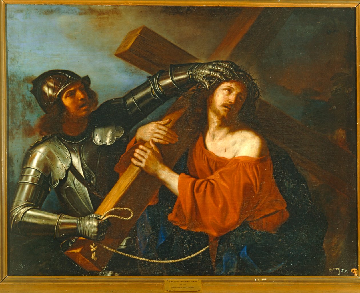 Kristus kantaa ristiä. 10014554 ... tekijältä Guercino (1591-1666)