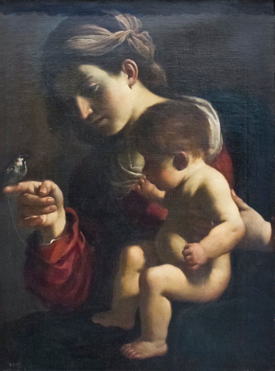 Varpunen Madonna tekijältä Guercino (1591 1666)