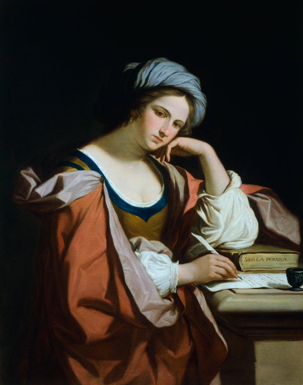 Persian Sibyl, Felice Giani (1758-1823), öljy kankaalle tekijältä Guercino