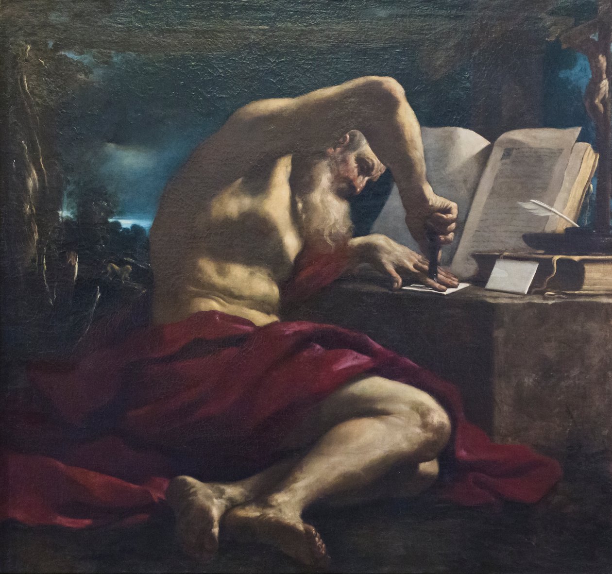 Saint Luke, Guercino ja työpaja tekijältä Guercino (1591 1666)