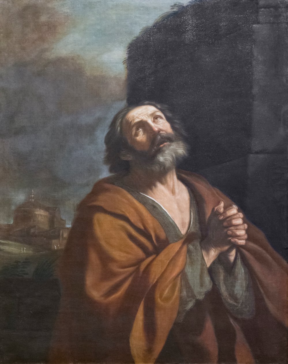 Pyhä Pietari itki tekijältä Guercino (1591 1666)